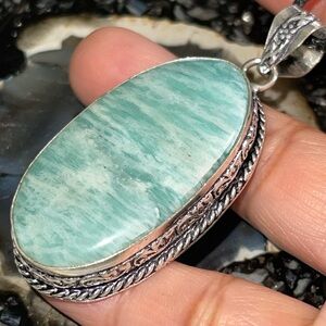 “The Peace Maker Stone” Amazonite Pendant 2 1/4”